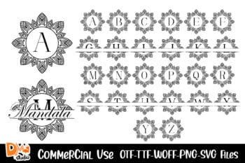 mandala monogram font