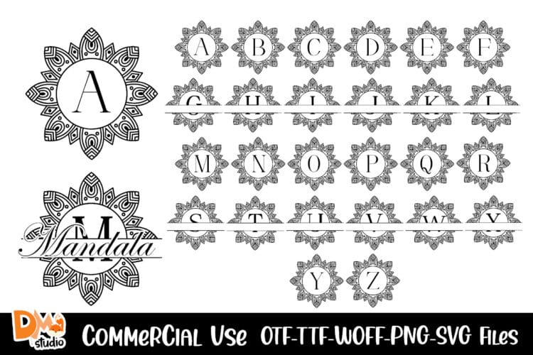 mandala monogram font