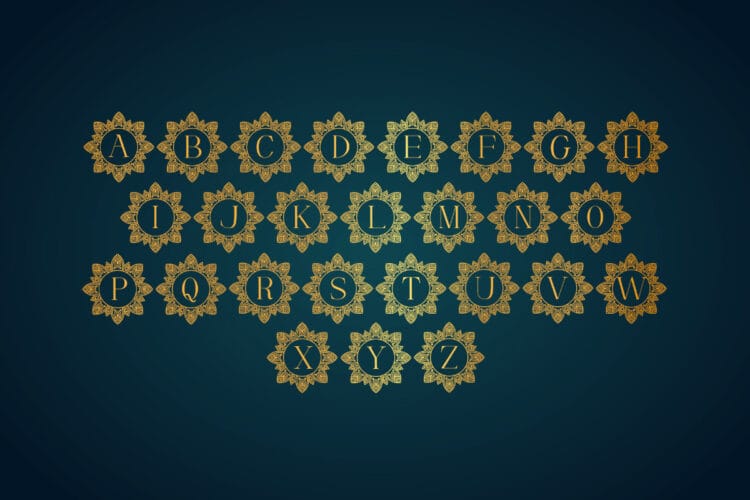mandala monogram font