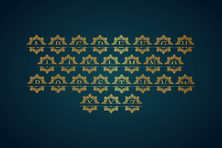 mandala monogram font