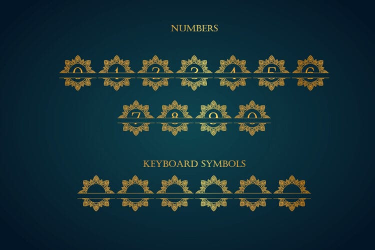 mandala monogram font