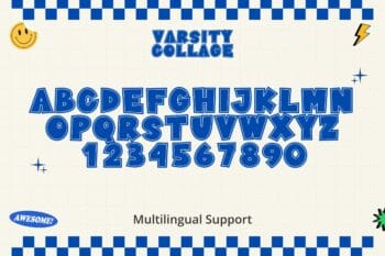 display varsity font