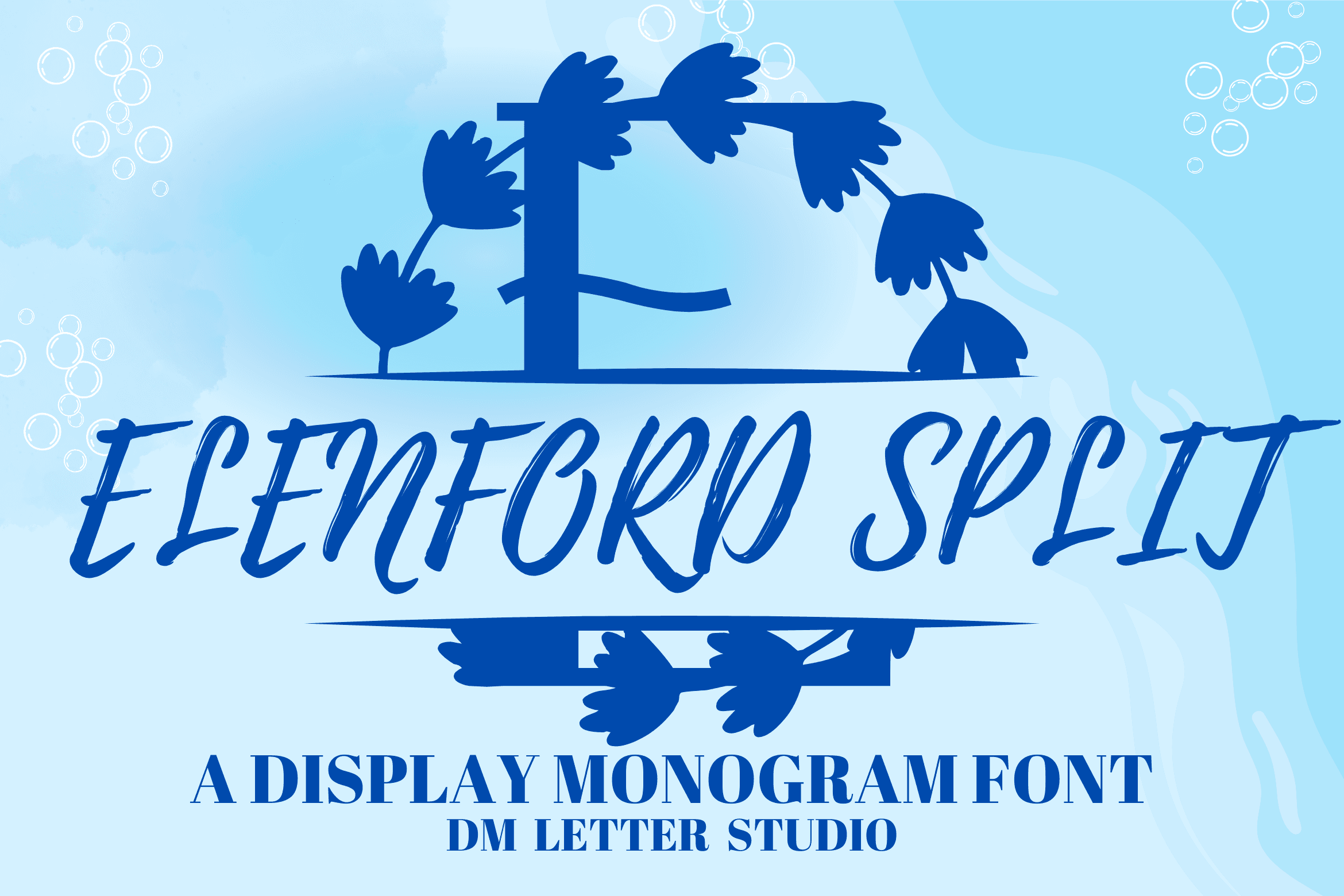 Elenford Split Monogram Font
