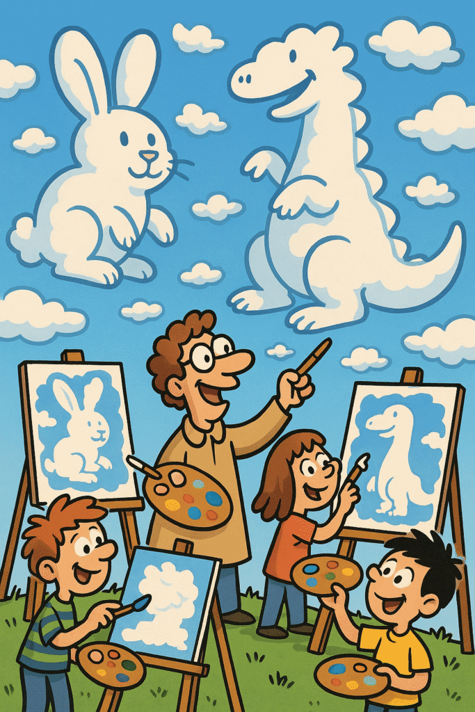 funny cartoon AI prompts for kids