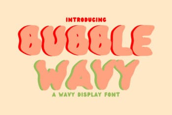Bubble Wavy Font