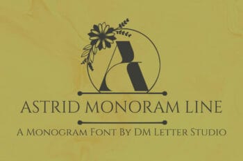 Astrid Monogram Line Font