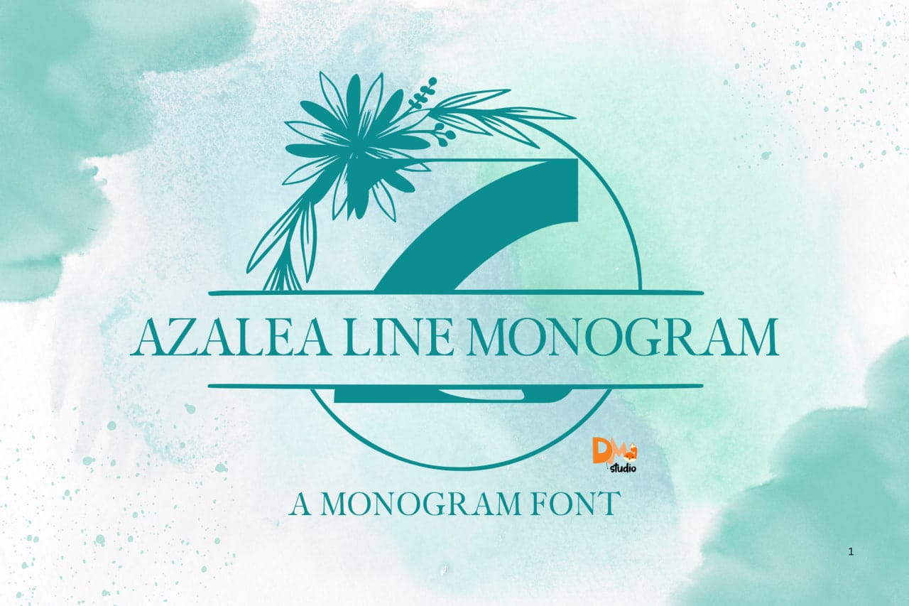 Azalea Monogram Line Font