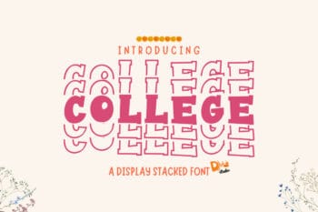 Stacked College Font
