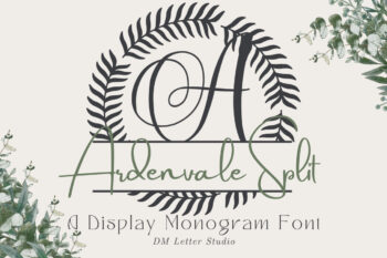 Ardenvale Split Monogram Font