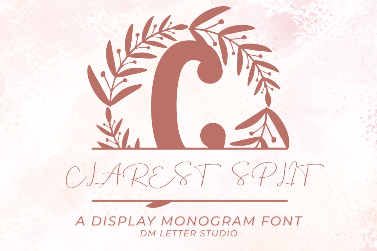 Clarest Split Monogram Font