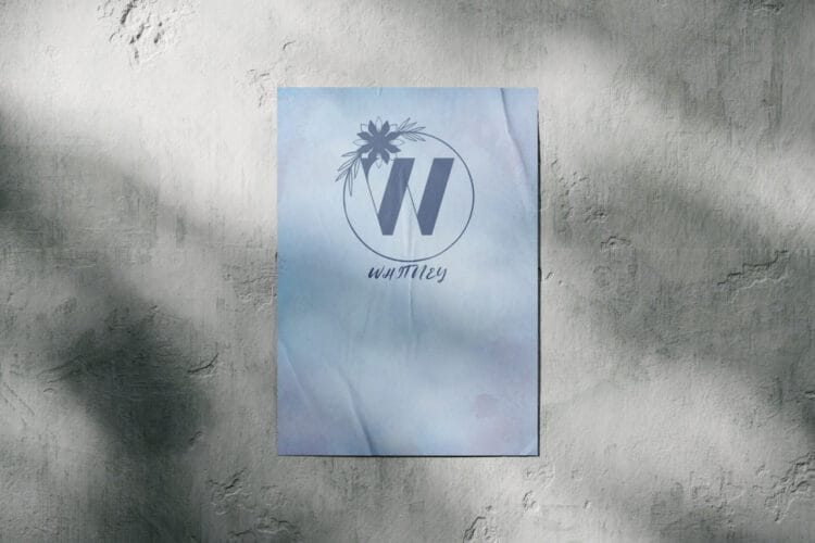 Aether Monogram Font on poster mock up