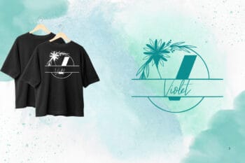 Azalea Monogram Line Font on shirt mockup