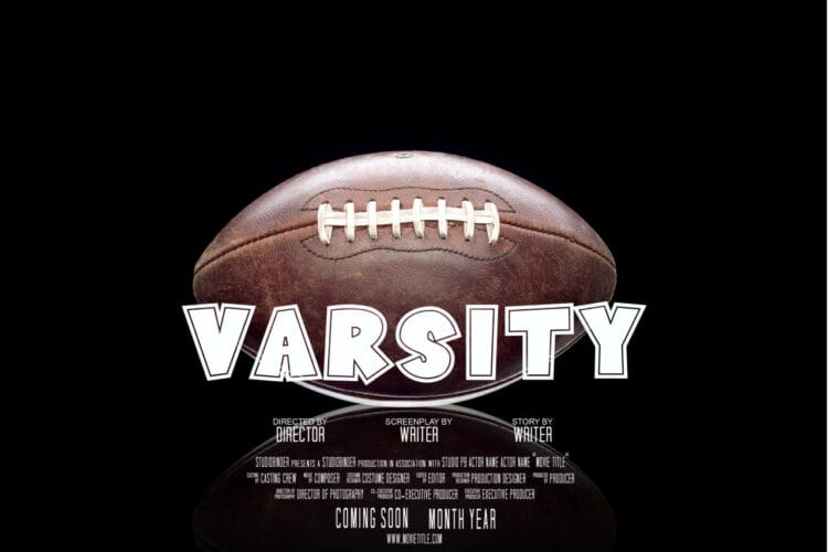 Varsity College Font on poster mockup