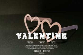 Varsity Valentine Font on poster mock up