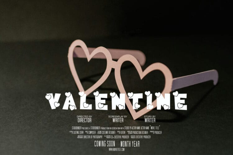 Varsity Valentine Font on poster mock up