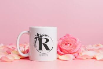 Astra Monogram Font on cup mock up