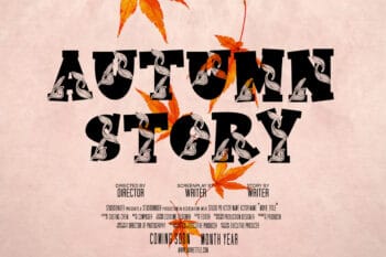 Autumn College Font on poster mock up