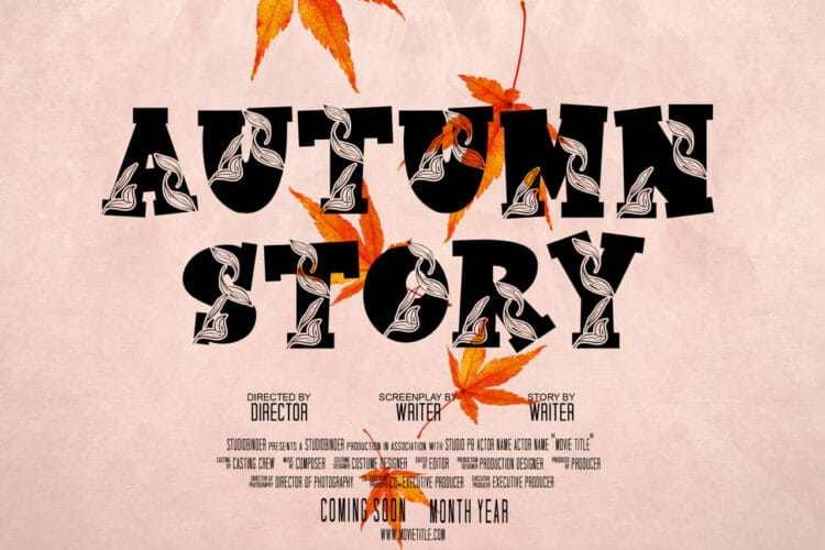 Autumn College Font on poster mock up