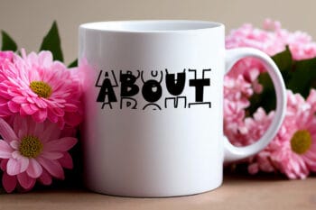 Varsity Simple Stacked on cup mock up