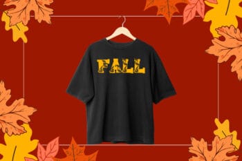 Autumn College Font on shirt mock up
