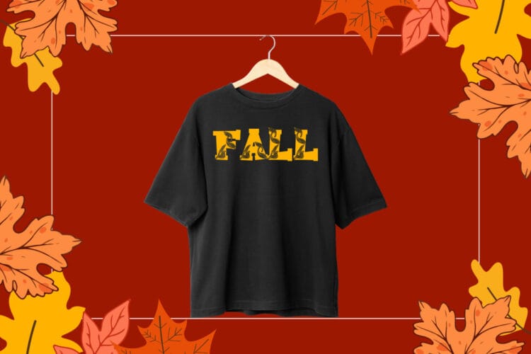 Autumn College Font on shirt mock up