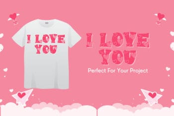 Valentine College Font on shirt mock up
