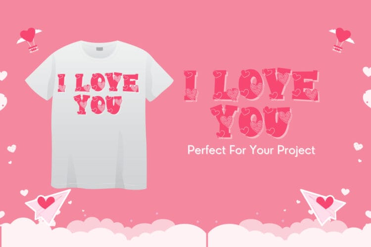 Valentine College Font on shirt mock up