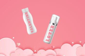 Varsity Valentine Font on bottle mock up