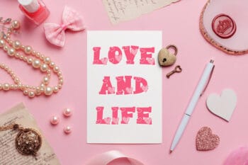 Valentine College Font on poster mock up