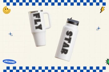 Varsity College Font on bottle mockup