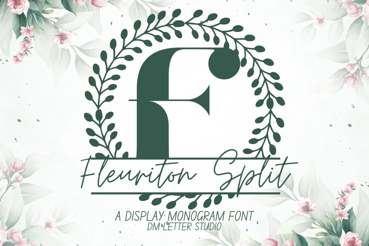 Fleuriton Split Monogram Font