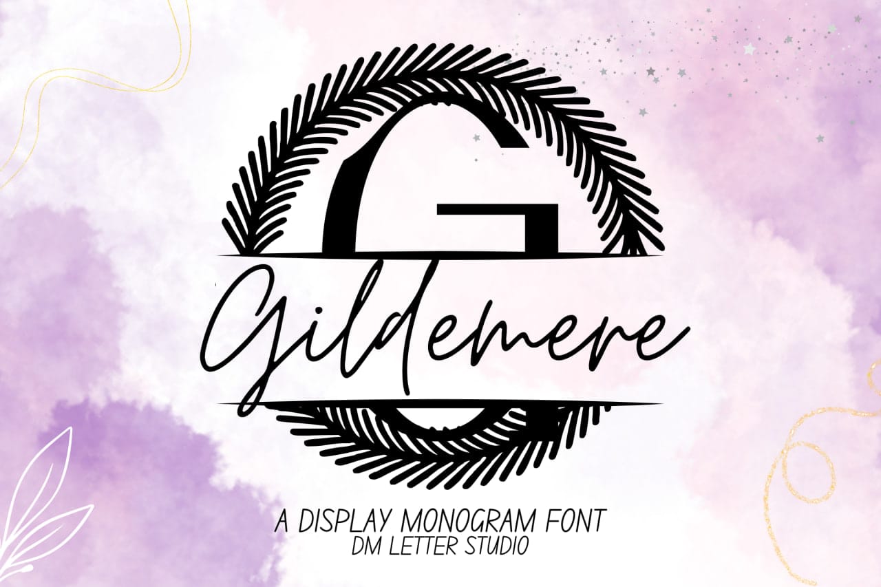 Gildemere Split Monogram Font