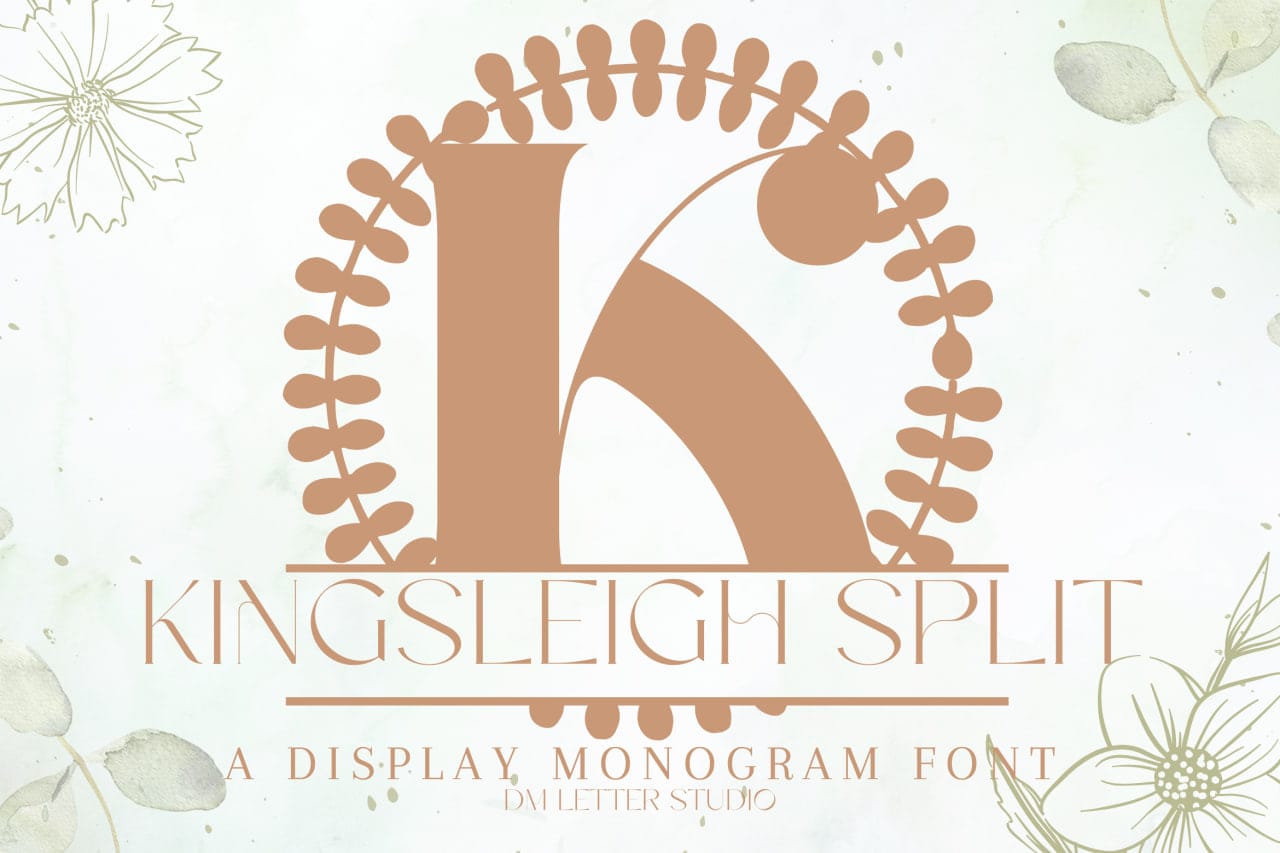 Kingsleigh Split Monogram Font