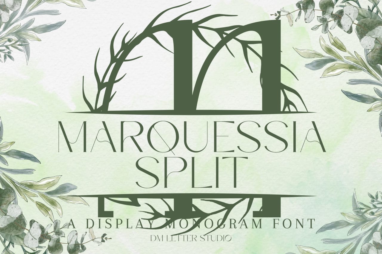 Marquessia Split Monogram Font