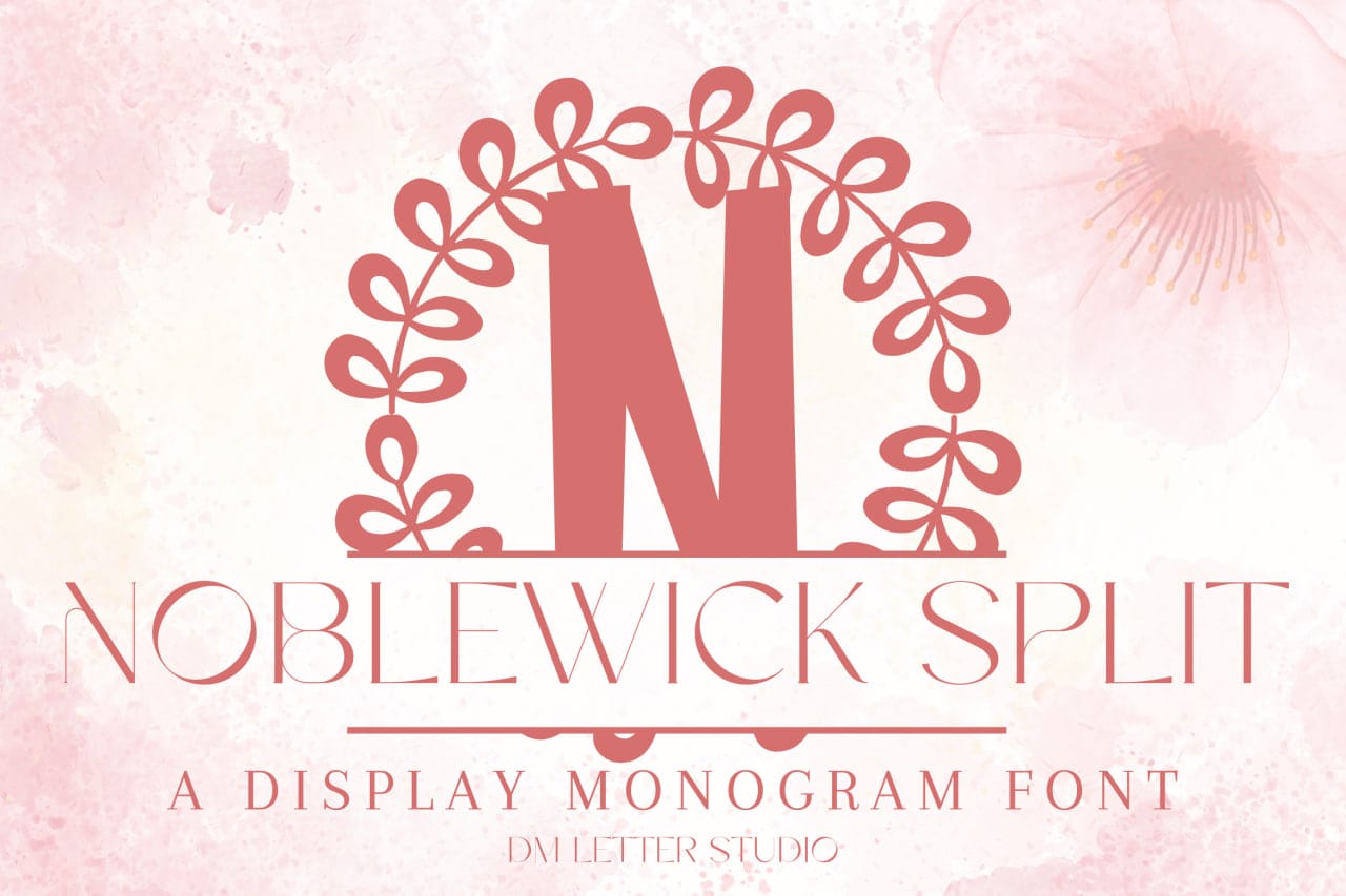 Noblewick Split Monogram Font