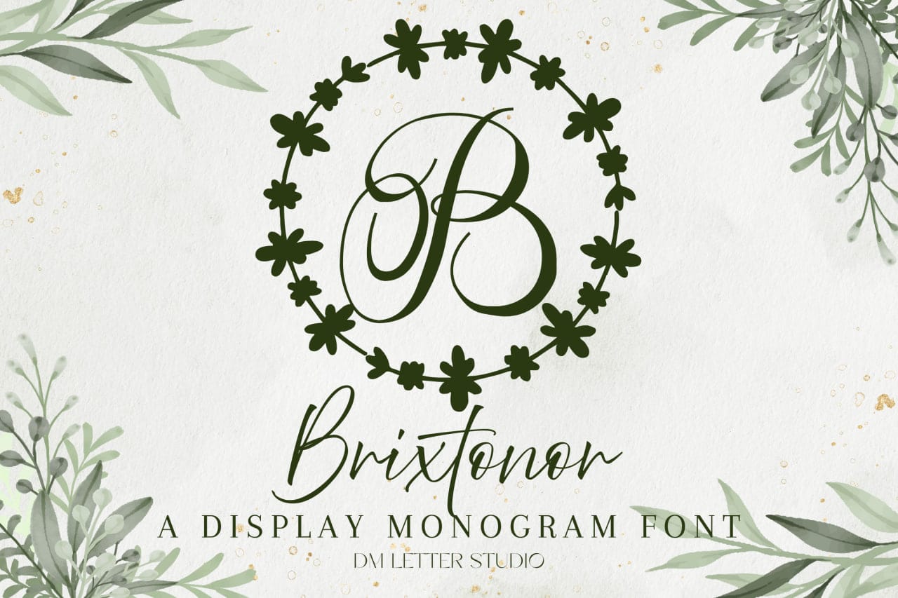 Brixtonor Monogram Font