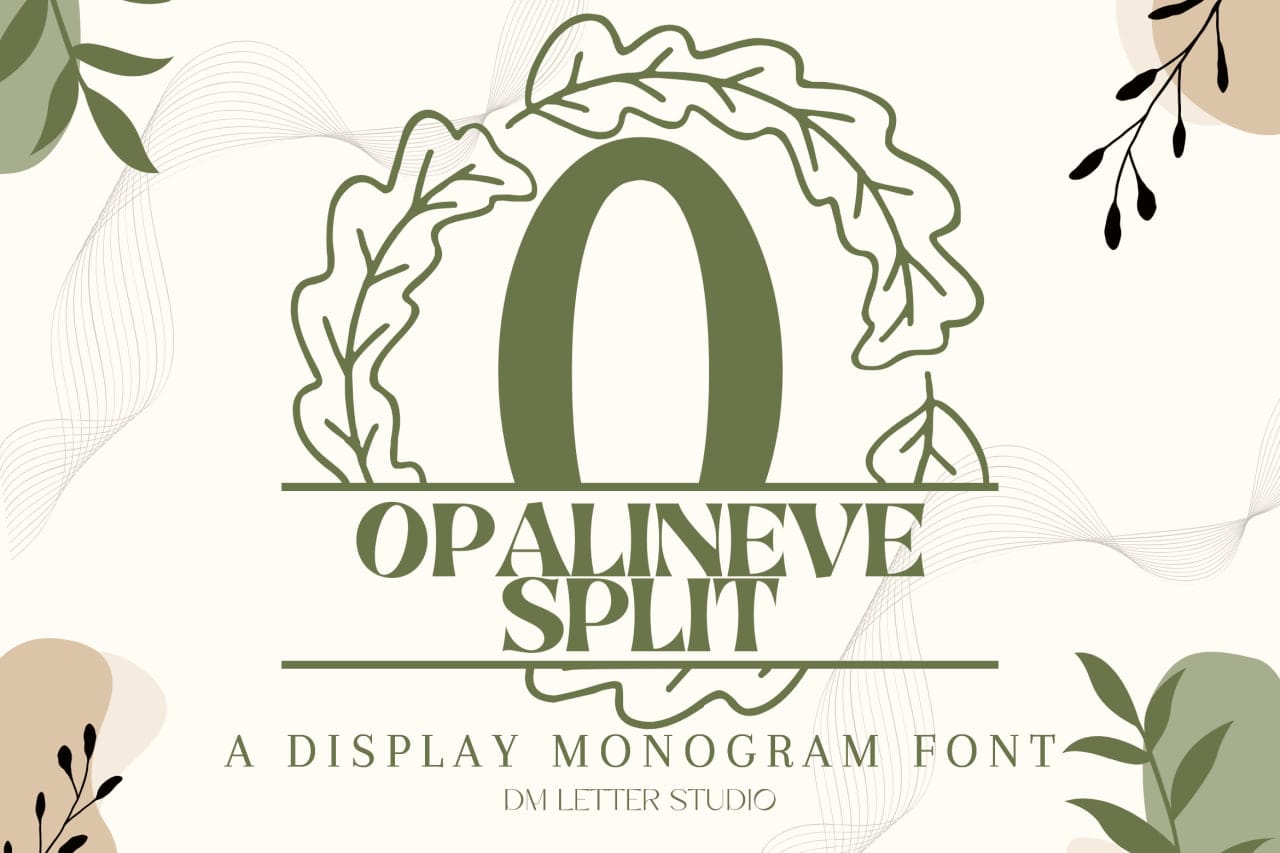 Opalineve Split Monogram Font