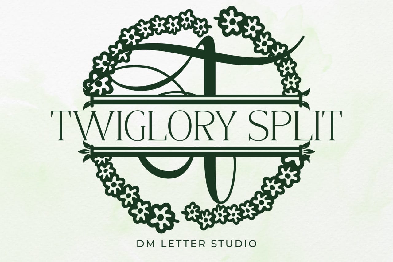 Twiglory Split Monogram Font