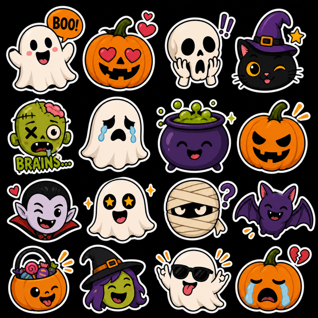 Halloween sticker AI prompts