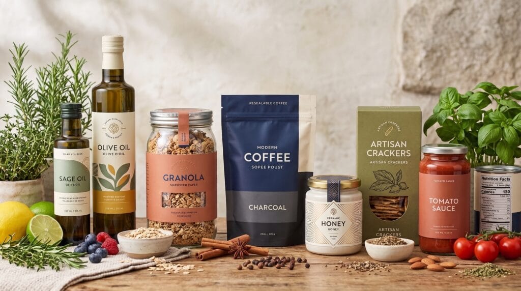 modern food label design