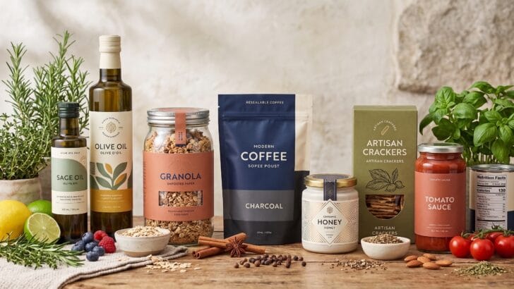 modern food label design