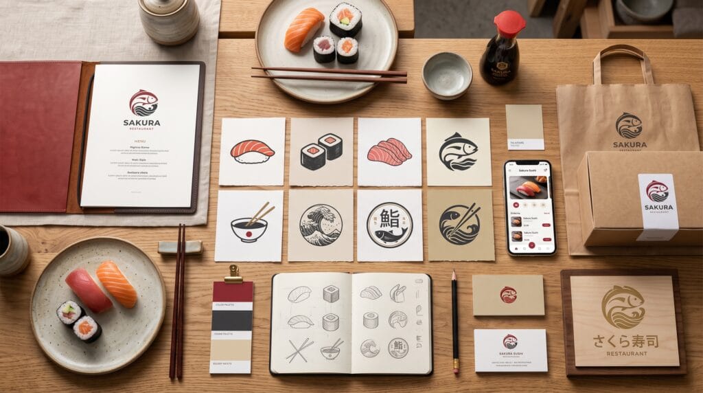 sushi icon logo prompts