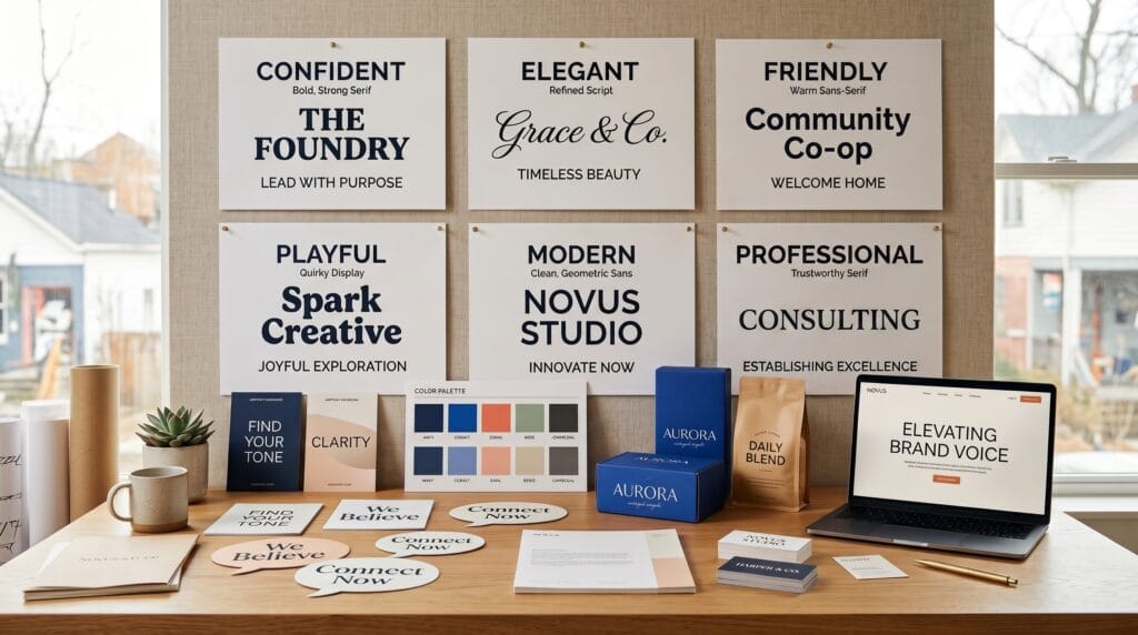 brand voice and typography examples