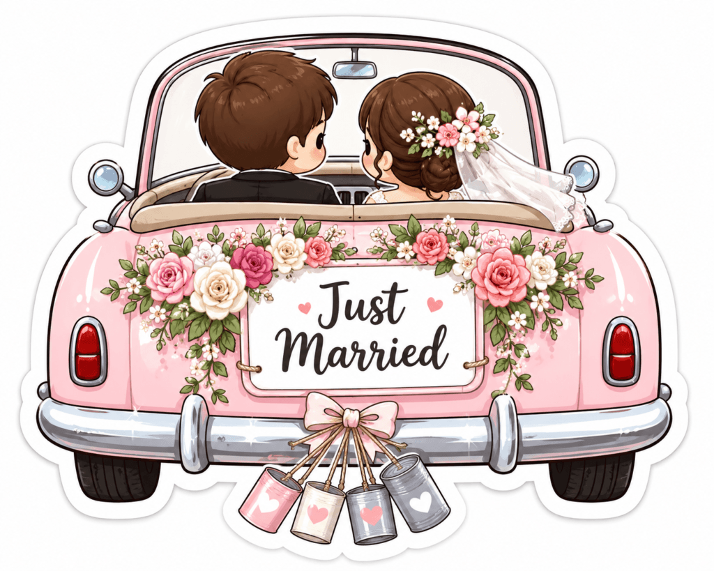 wedding sticker AI prompt