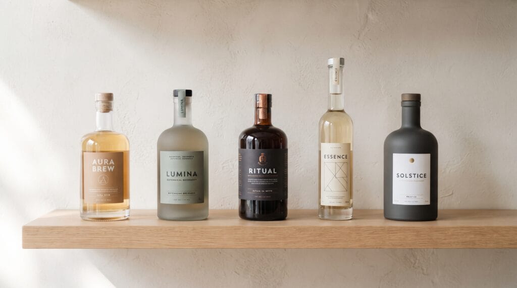 minimalist bottle packaging design