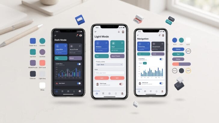 mobile UI color palette