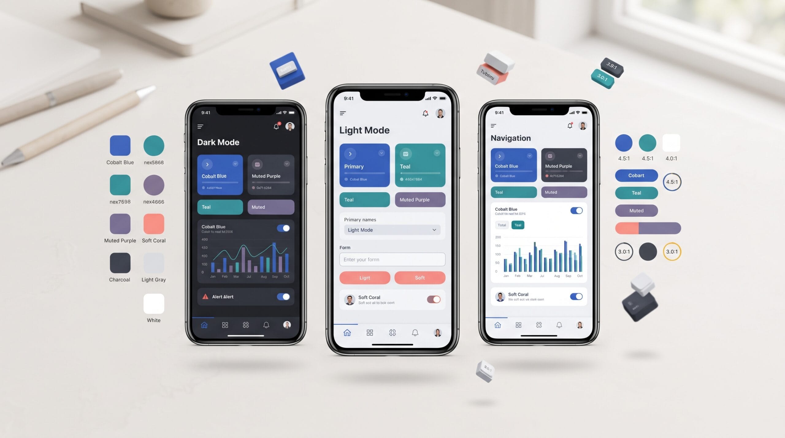 mobile UI color palette