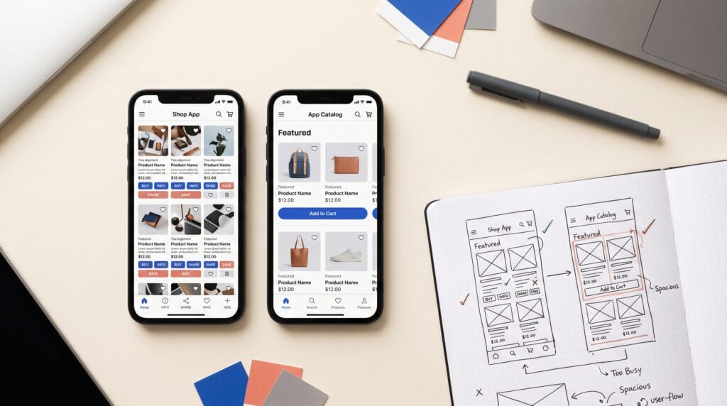 mobile app layout mistakes