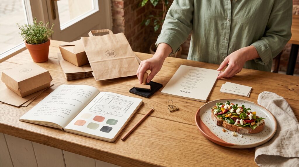 restaurant branding on a budget