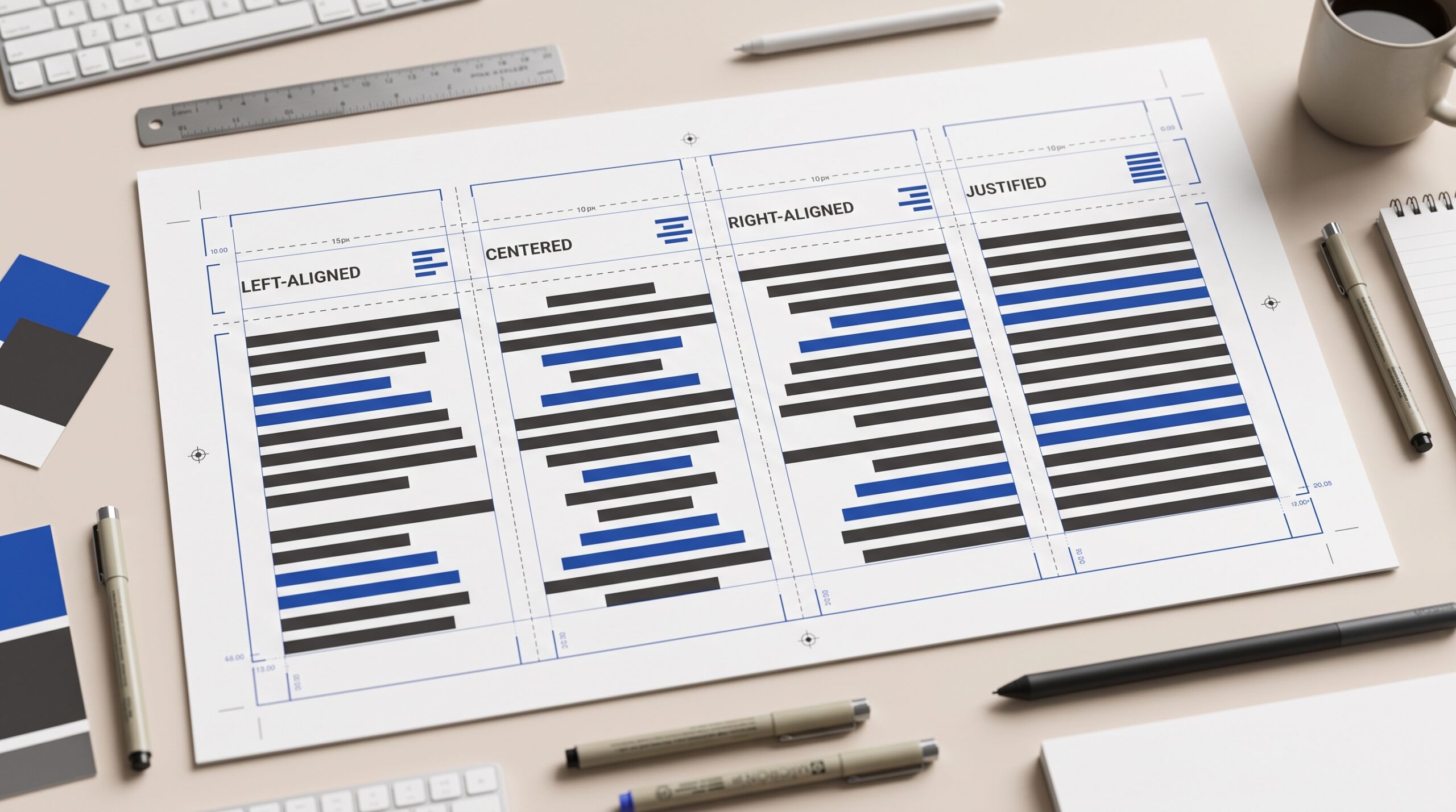 text alignment in graphic design